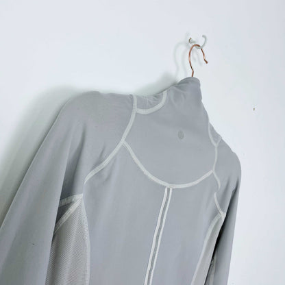 lululemon run toasty 1/2 zip quilted tech pullover - size 10