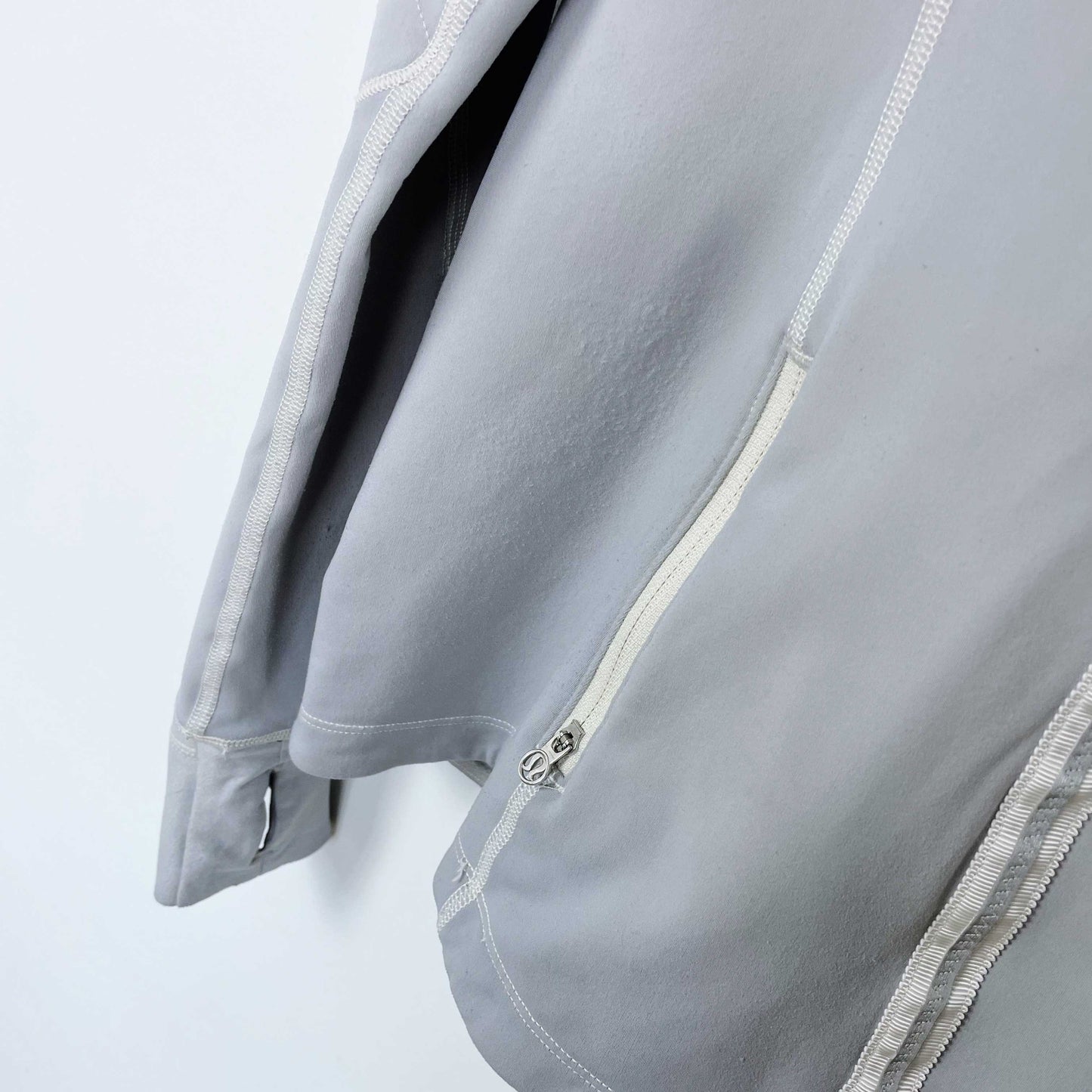 lululemon run toasty 1/2 zip quilted tech pullover - size 10