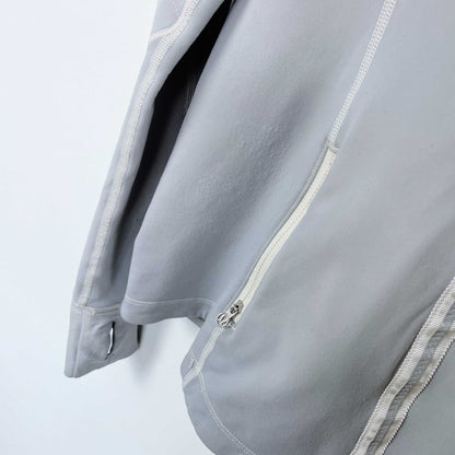 lululemon run toasty 1/2 zip quilted tech pullover - size 10