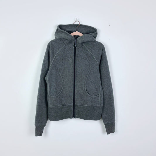 lululemon grey heather scuba hoodie - size 6