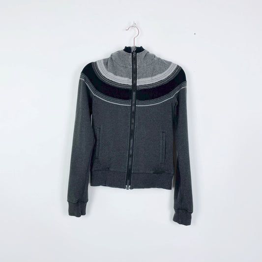 lululemon feel good remix hoodie grey - size 4