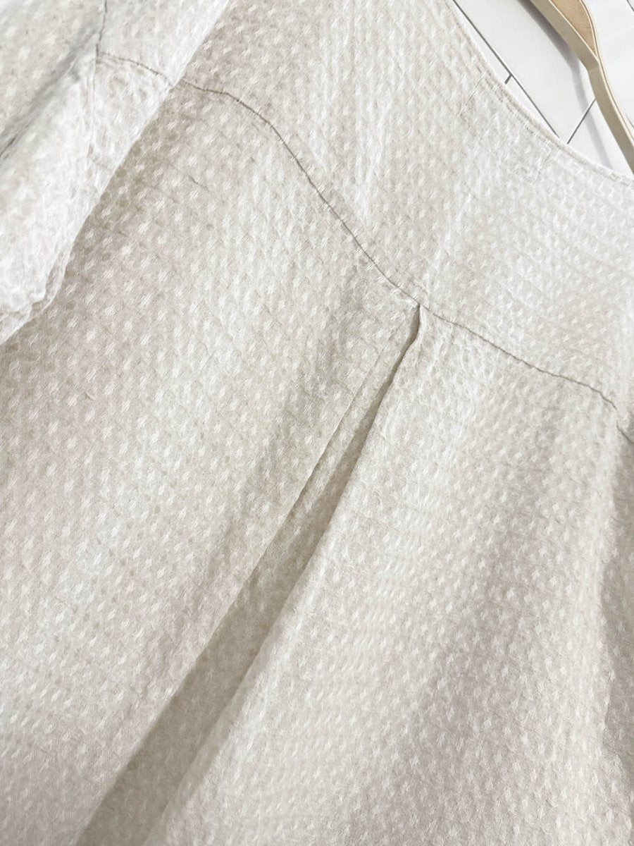 grizas 100% linen textured oversized midi dress - good market thrift store