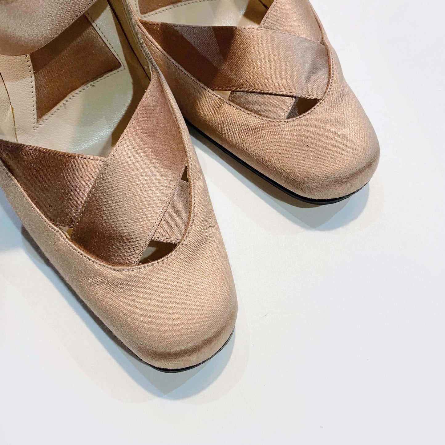 vintage 2001 john galliano for gucci satin ballet heels - size 6