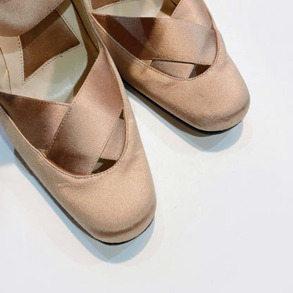 vintage 2001 john galliano for gucci satin ballet heels - size 6