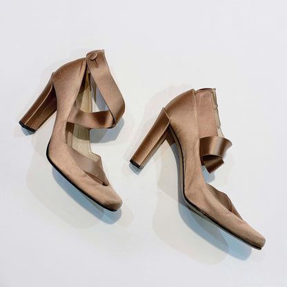 vintage 2001 john galliano for gucci satin ballet heels - size 6