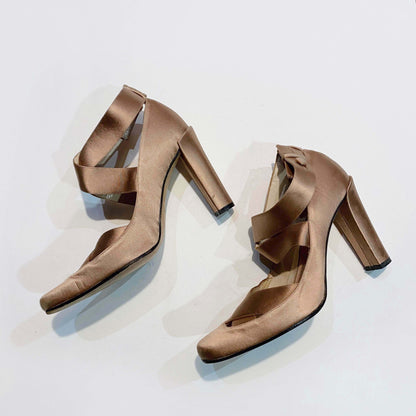 vintage 2001 john galliano for gucci satin ballet heels - size 6