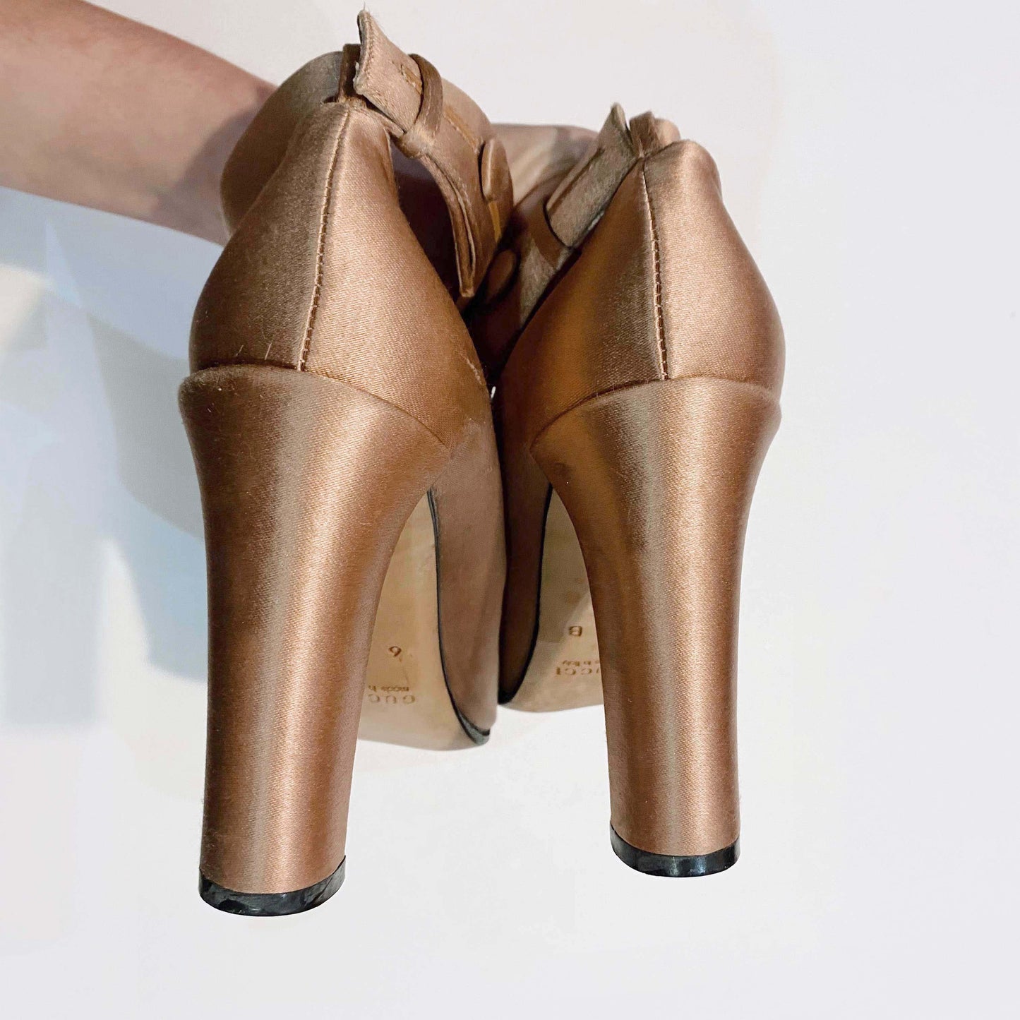 vintage 2001 john galliano for gucci satin ballet heels - size 6