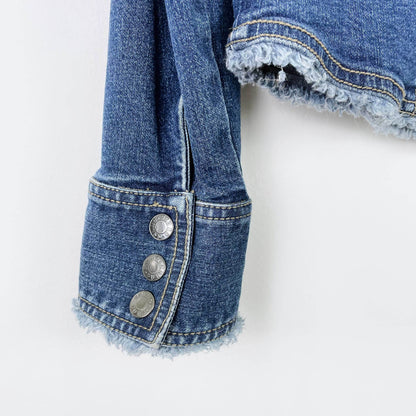 vintage 90s guess snap button denim shirt jacket