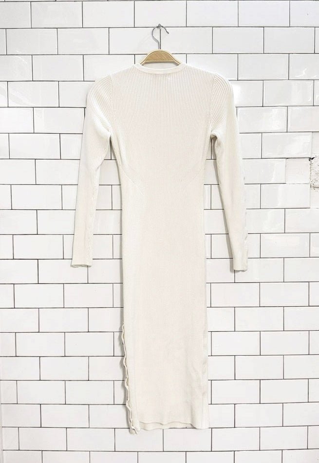 guess ribbed fitted midi knit dress - good market thrift store