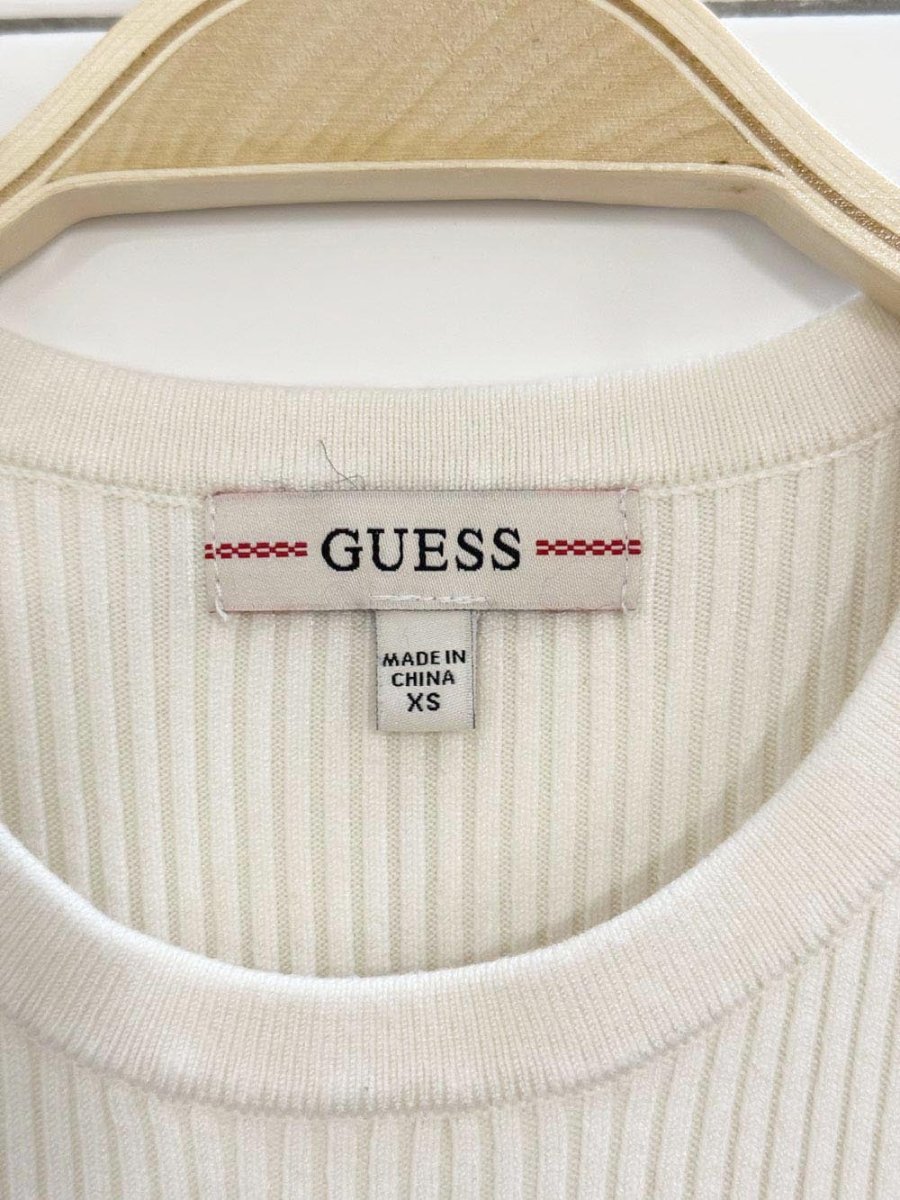 guess ribbed fitted midi knit dress - good market thrift store