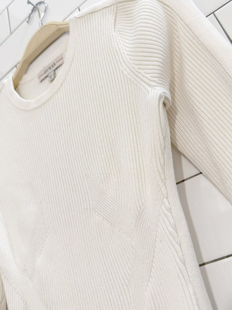 guess ribbed fitted midi knit dress - good market thrift store