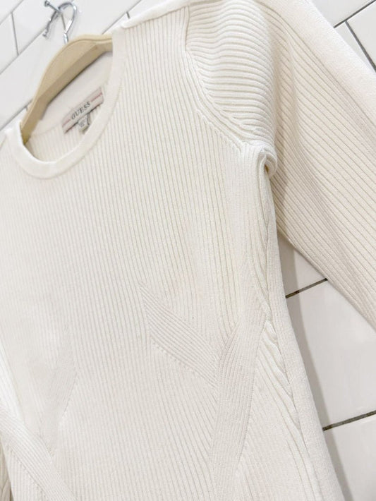 guess ribbed fitted midi knit dress - good market thrift store