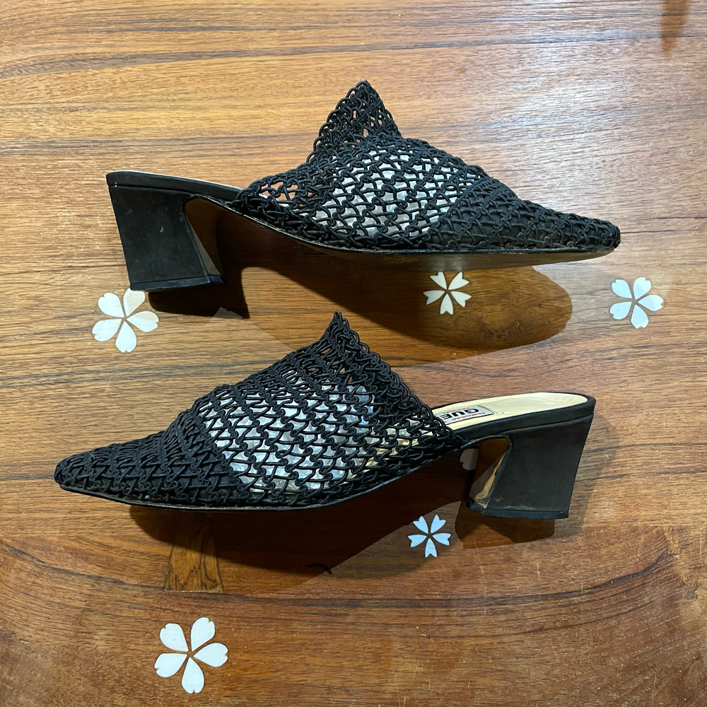 vintage 90s guess crochet mules - size 7.5