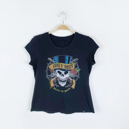 guns n roses cap sleeve movies tee - size xs