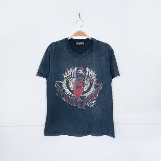 guns n roses 2016 tour 1991 rolled sleeve tee