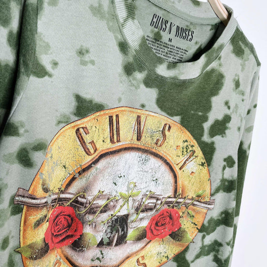 guns n roses tie dye crew