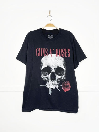 guns n roses skull + rose graphic tee | bravado - good market thrift store