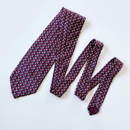 vintage guy laroche couture diamond print silk tie