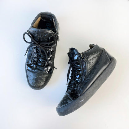giuseppe zanotti high top leather sneakers