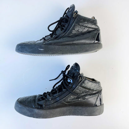 giuseppe zanotti high top leather sneakers