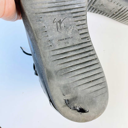 giuseppe zanotti high top leather sneakers