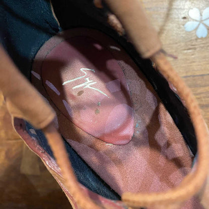 giuseppe zanotti suede laser cut tattoo stilettos - size 37.5