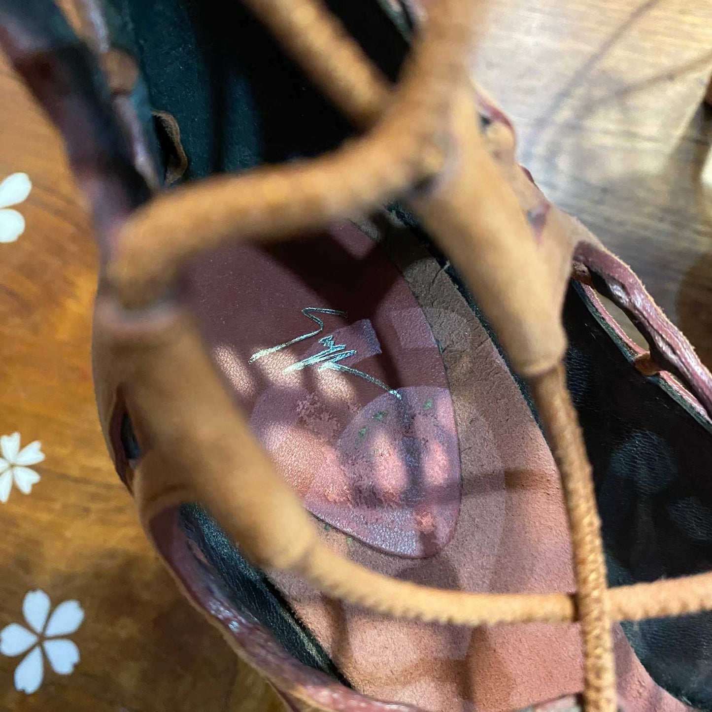 giuseppe zanotti suede laser cut tattoo stilettos - size 37.5