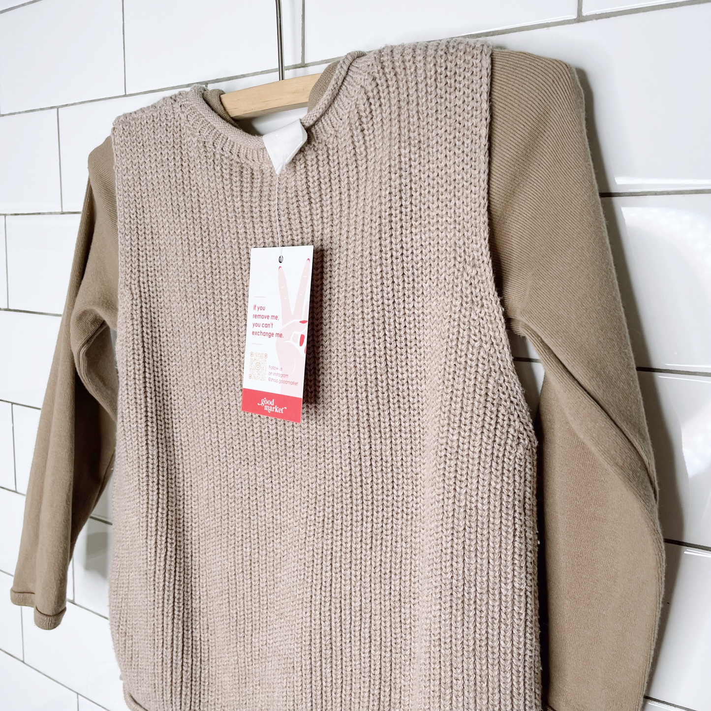 h&m organic cotton onesie and knit vest set - size 3-4