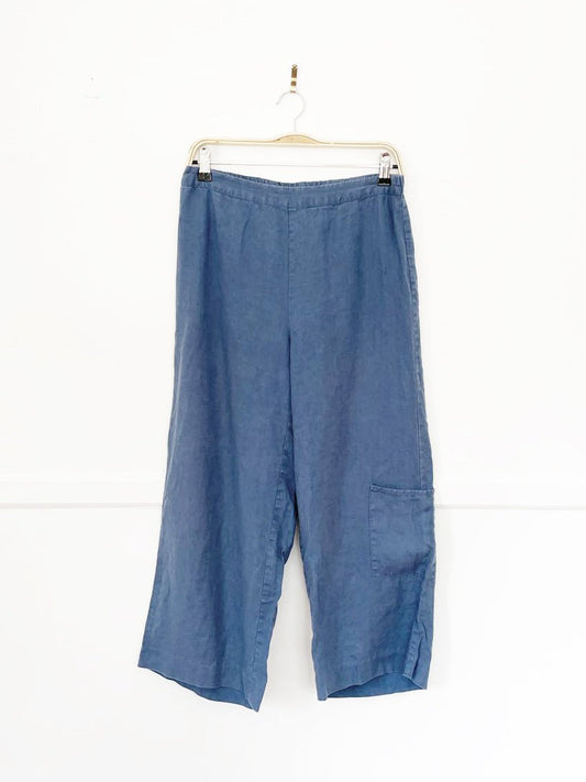 habitat 100% linen casual cropped pocket pants - good market thrift store