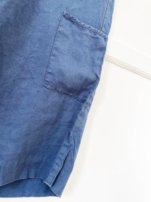 habitat 100% linen casual cropped pocket pants - good market thrift store
