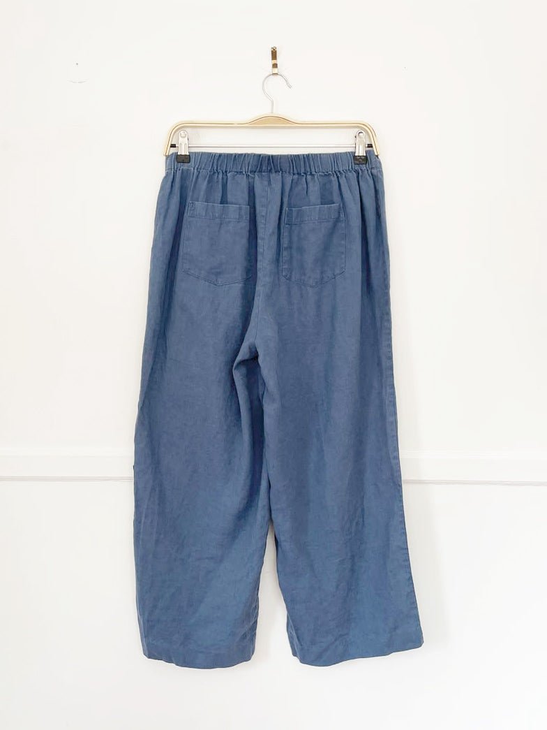 habitat 100% linen casual cropped pocket pants - good market thrift store
