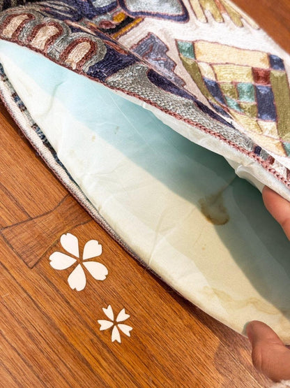 hand - embroidered boho elephant tea cozy - good market thrift store