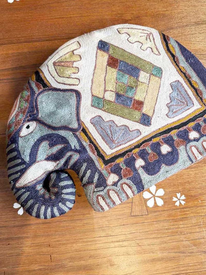 hand - embroidered boho elephant tea cozy - good market thrift store