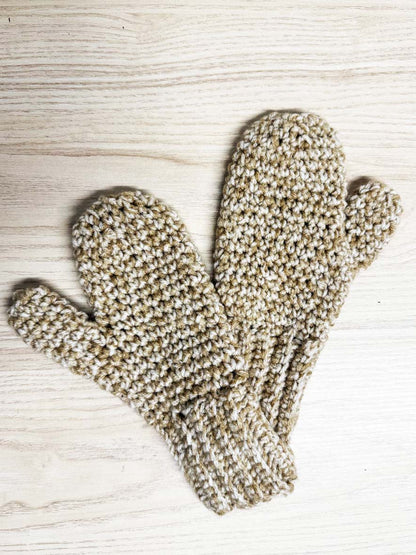hand knit chunky mittens - good market thrift store