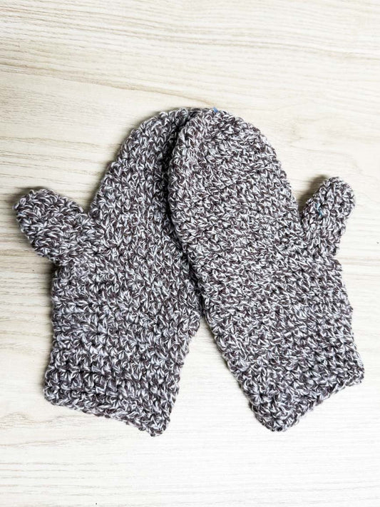 hand knit chunky mittens - good market thrift store