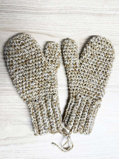 hand knit chunky mittens - good market thrift store