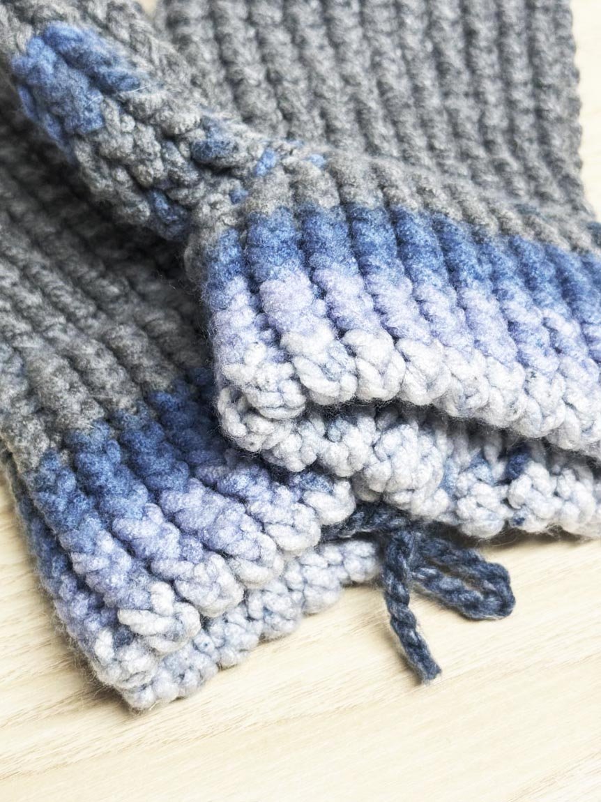 hand - knit chunky multi - colour mittens - good market thrift store