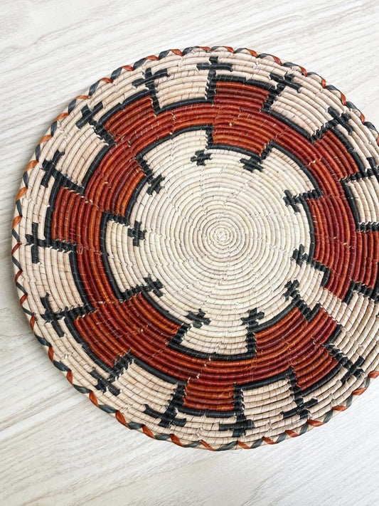 handmade boho woven plate bowl decor - good market thrift store