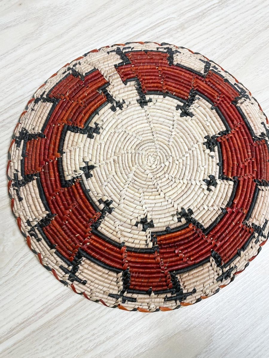 handmade boho woven plate bowl decor - good market thrift store