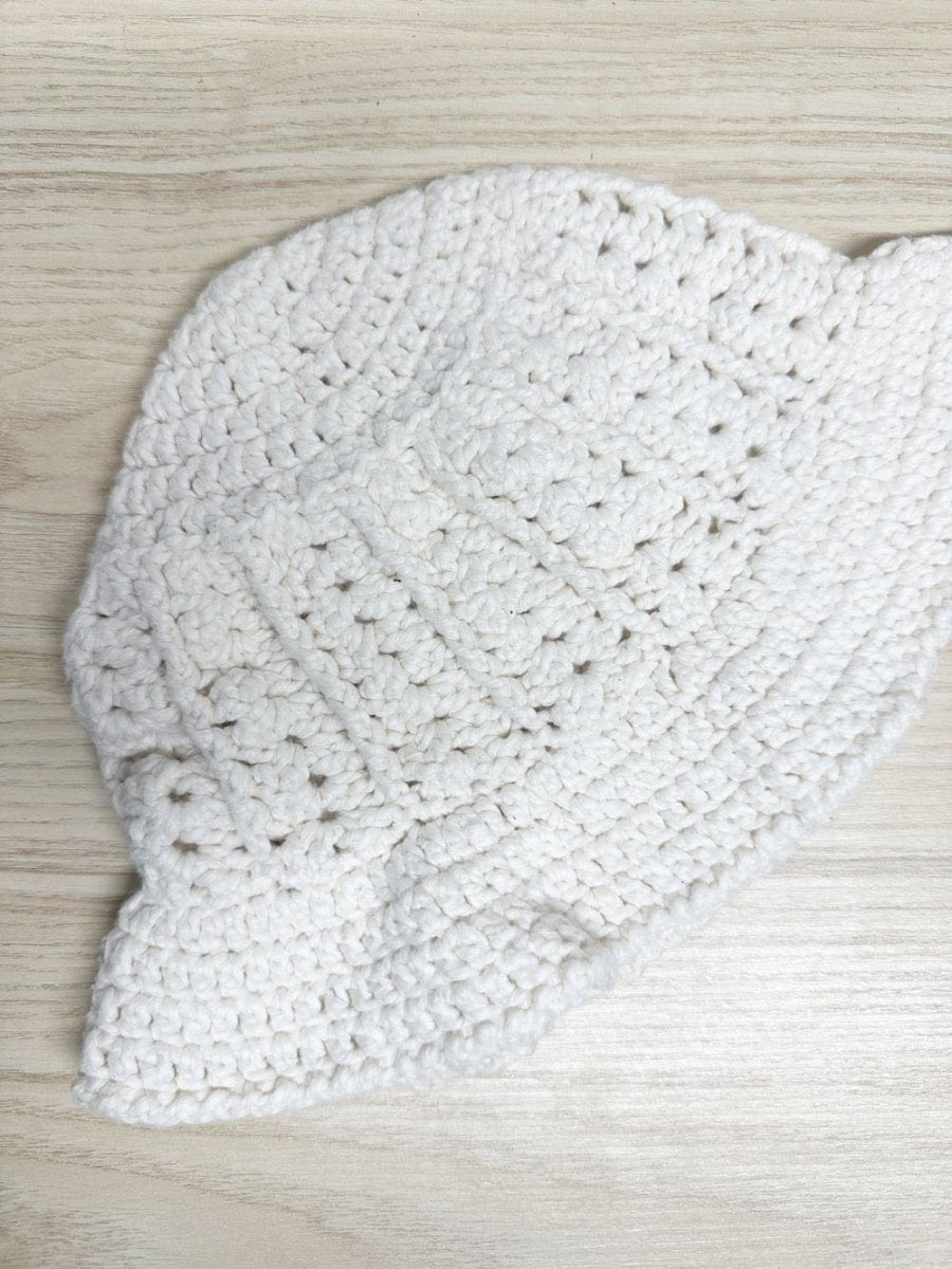 handmade crochet chunky knit bucket hat - good market thrift store