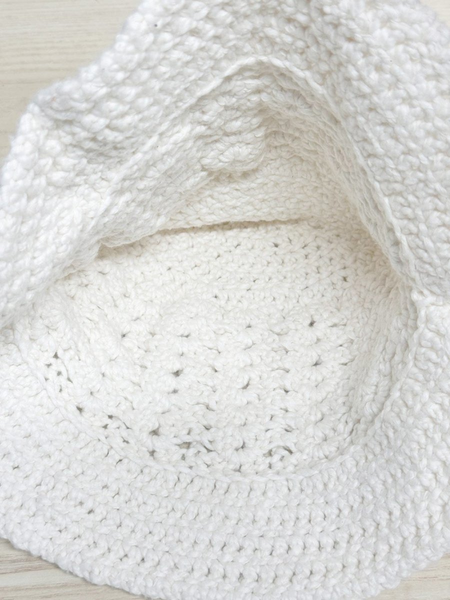 handmade crochet chunky knit bucket hat - good market thrift store