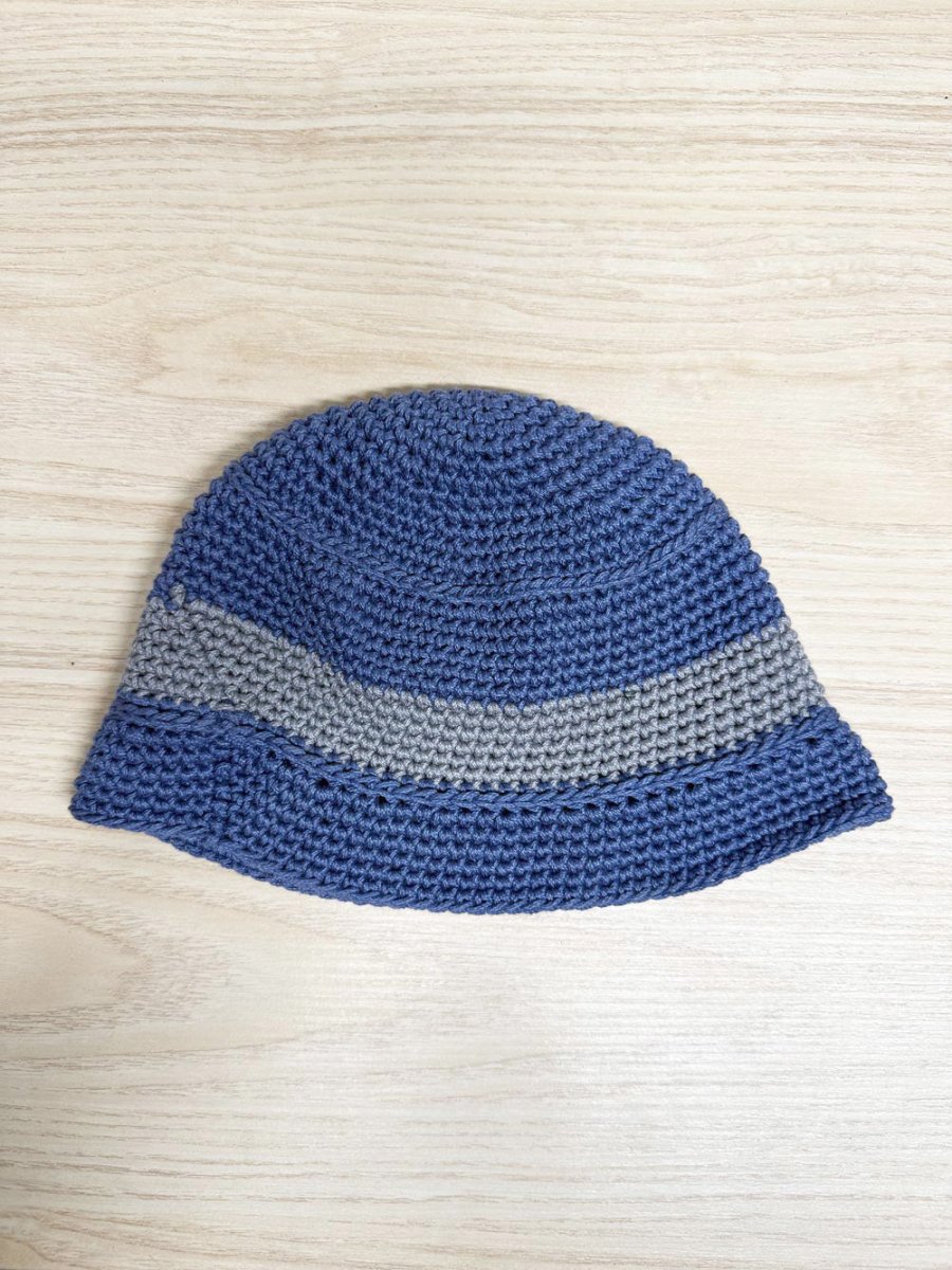 handmade crochet two - tone bucket hat - good market thrift store