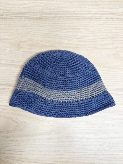 handmade crochet two - tone bucket hat - good market thrift store