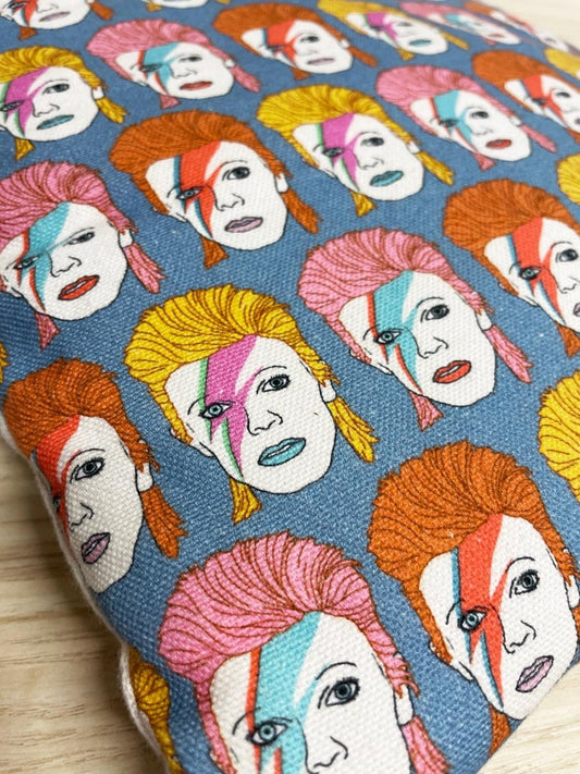 handmade david bowie print throw pillow - good market thrift store
