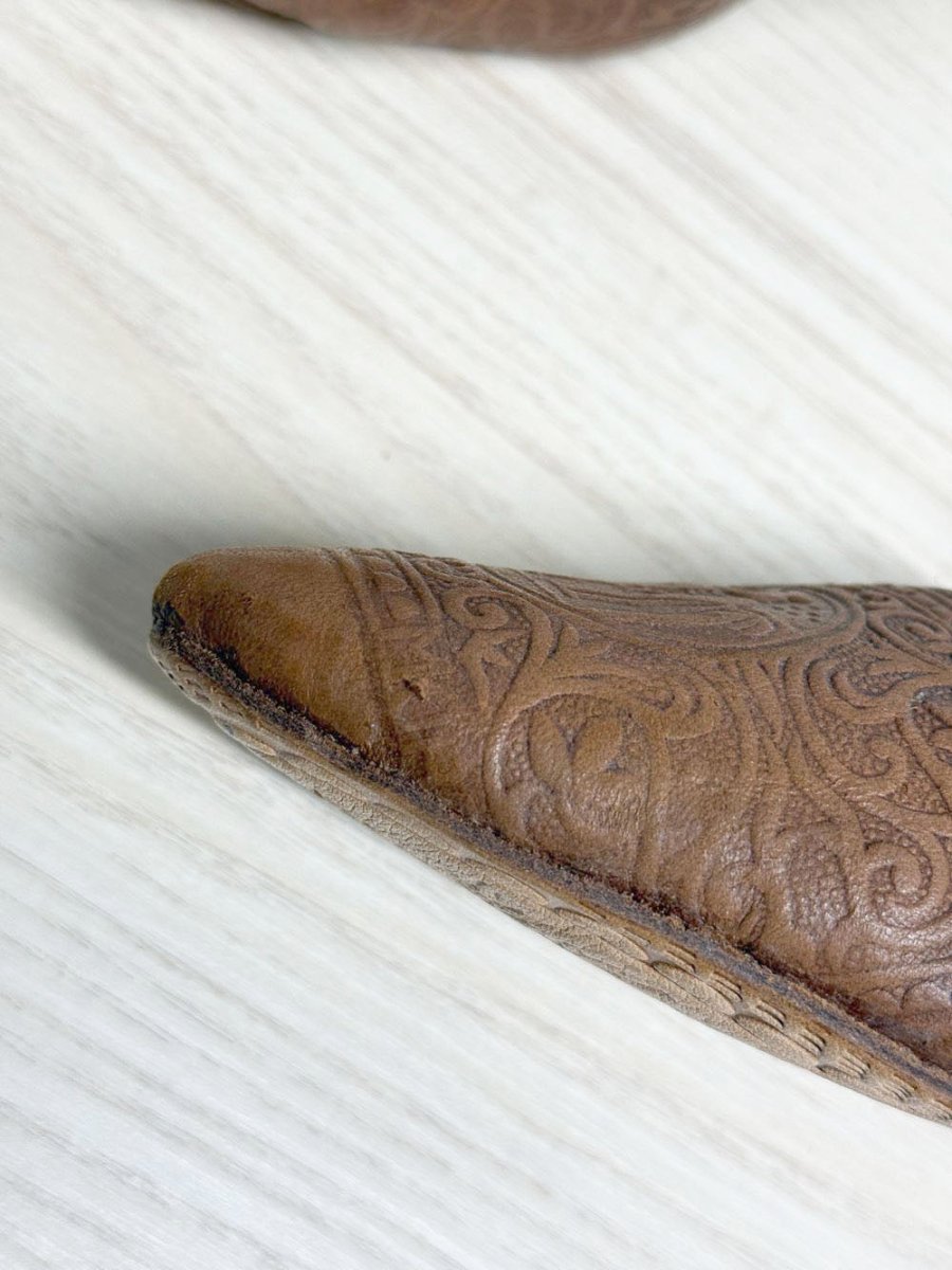 handmade moroccan leather babouche slippers - good market thrift store