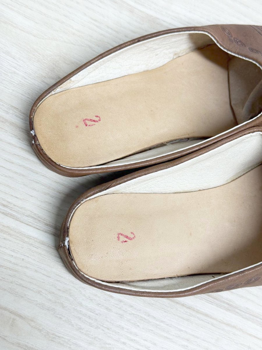 handmade moroccan leather babouche slippers - good market thrift store