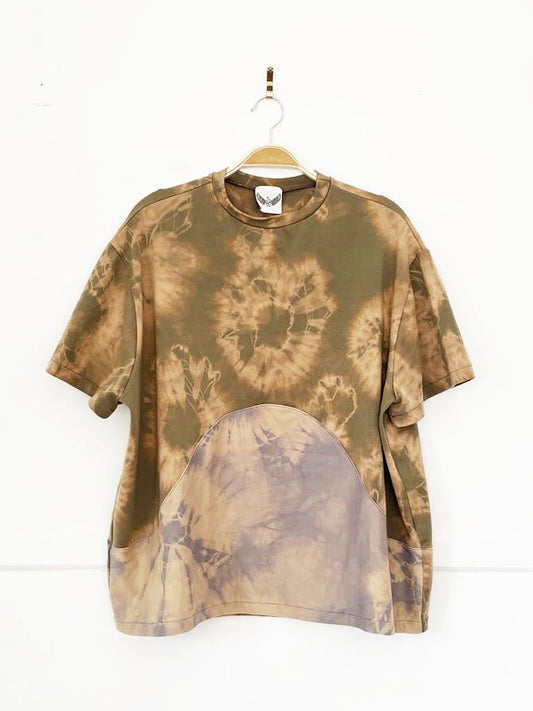 handmade sovereign state patchwork tie dye heavyweight tee | made in toronto - good market thrift store