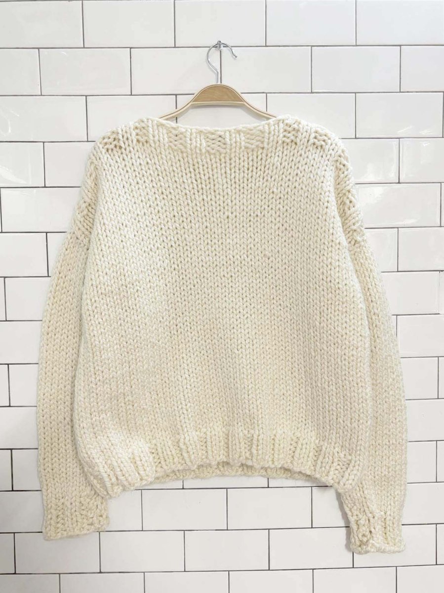 handmade with love wool - blend chunky knit sweater - good market thrift store
