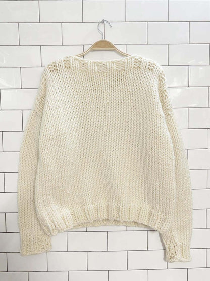 handmade with love wool - blend chunky knit sweater - good market thrift store