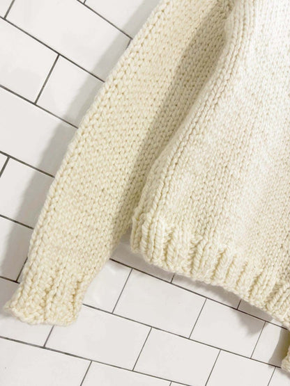 handmade with love wool - blend chunky knit sweater - good market thrift store